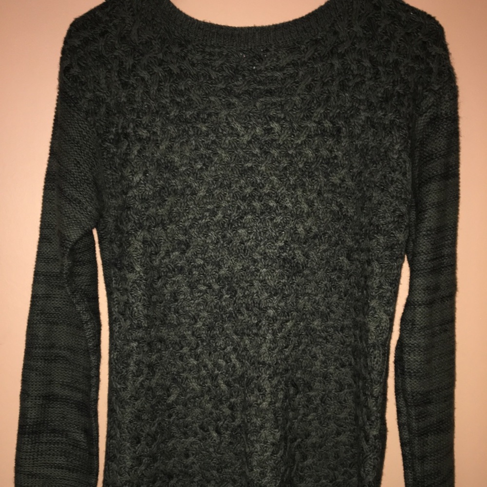 Dark green knit sweater